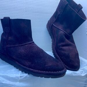 Ugg Purple Suede Boot Unlined Mini Relaxed Comfort Pull On USA 10, UK 8.5, EU41
